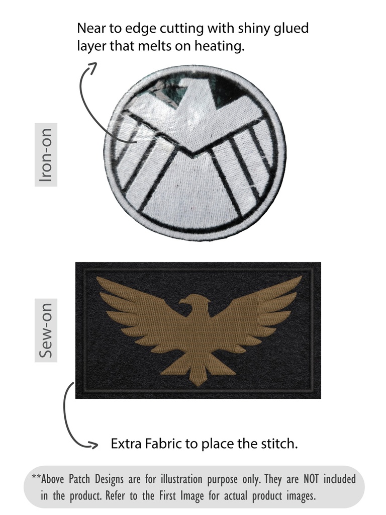 Iron-on and Sew-on difference